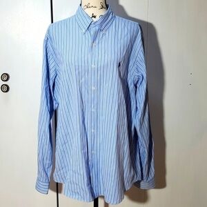 Ralph Lauren Blue Pinstripe Longsleeve Shirt Sz.XL